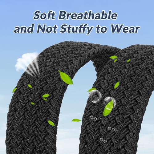 Elastic Braided Belt Mens Golf Belts No-Hole Design Lightweight Breathable Woven Stretch Belt for Golf Casual3