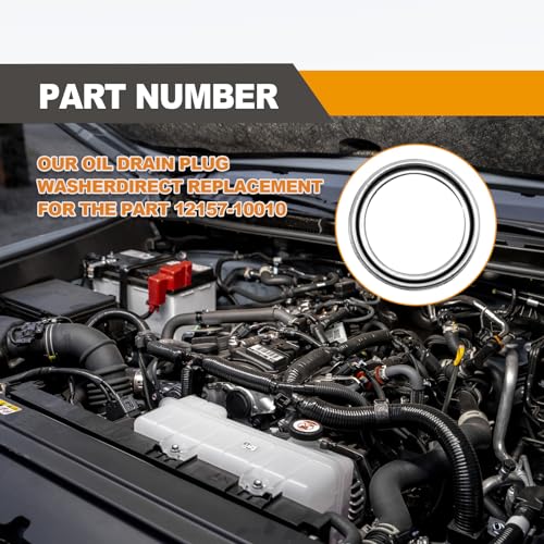 Image of Drain Plug Crush Washers Gasket and Front and Rear Differential Fill Compatible with 4Runner T undra T acoma S ienna FJ Cruiser Land Cruiser OEM # 12157-10010 (15PCS)