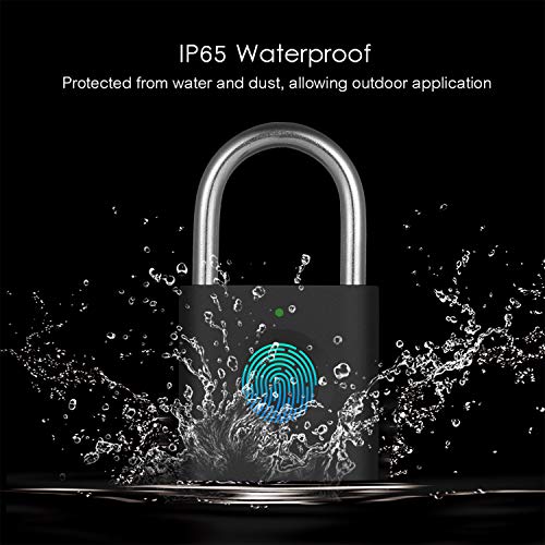 Ajcoflt Cadeado de impressão digital inteligente de alta segurança 20 usuários suportados Longa vida