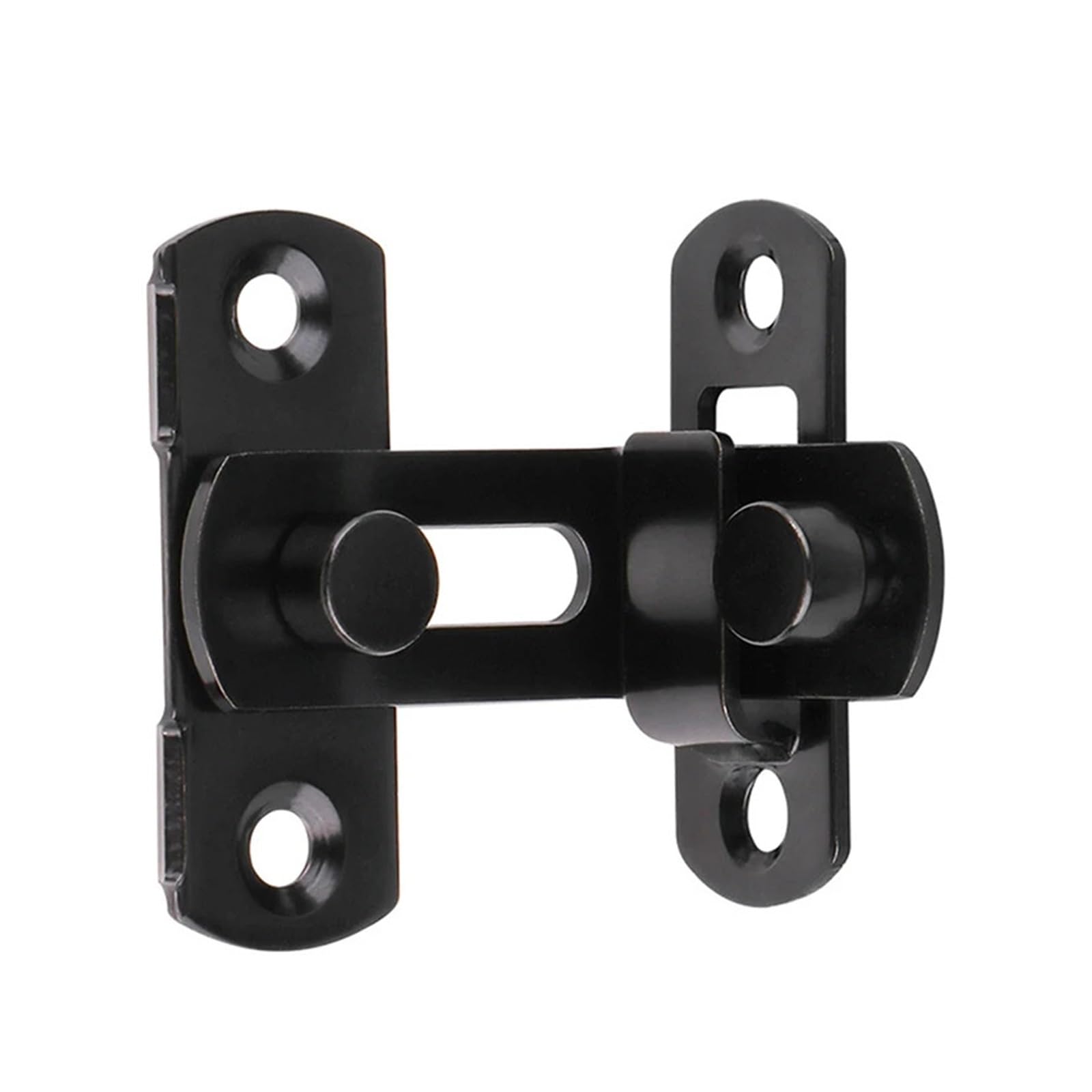 Hasp and Staple, Stainless Steel 90 180 Degree Door Padlock Hasp Multicolor(Black 2)