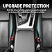 IHOTDER 2PCS Car Seat Gap Filler,Super Flexible Car Side Seat Gap Filler CCar interior Accessories,Universal Car Organizer Between Seats for Tightly Filling Seat Gaps(Carbon Fiber/2PCS)…