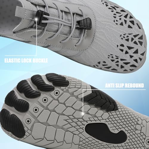 Image of Hike Barefoot Shoes Womens Men,Unisex Barefoot Water Shoes Breathable, Anti-Slip Hiking Footwear for Athletic Wide Toe Shoe Footwear for Hiking, Walking, Running, Yoga, and Water Sports