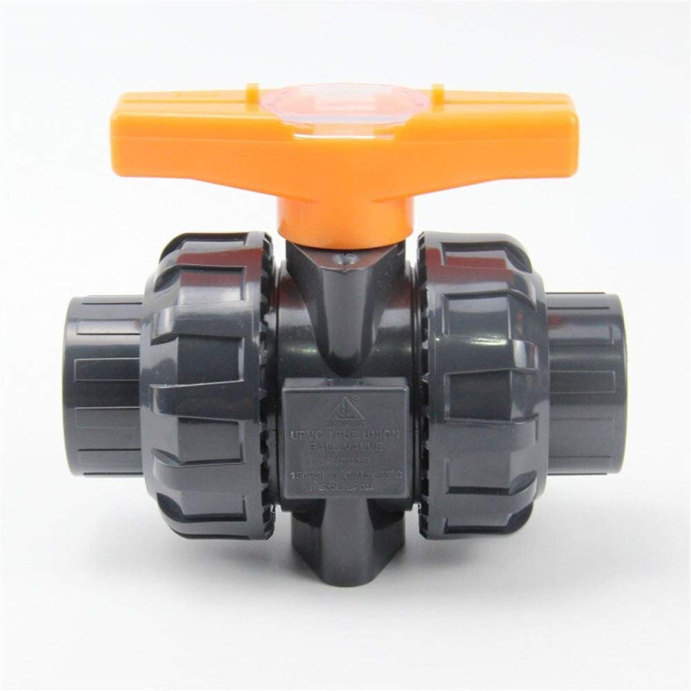 Plastic pipe drain 1pc 20mm 25mm 32mm 40mm 50mm PVC Ball Valve Union Valve PVC Water PVC Pipe Connector Plumbing Hose Fittings Slip Shut Valve (Specification : Inner 40mm)