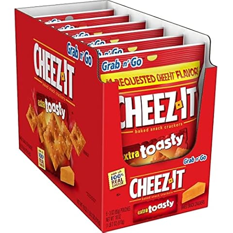 Cheez-It Extra Toasty Baked Snack Crackers 3oz bag Box of 6 Cover