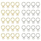 40 pcs Round Spring Snap Hooks Swivel Ring, Eyelet O Rings Buckles Clips Trigger Keyring Buckle for Bags Purses Keychain DIY Accessory (Silver and Gold)
