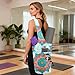 Adalore Yoga Mat Bag for Women Yoga Bag with Large Size Pocket and Zipper Pocket,Teal Mandala Pattern- Yoga Bags and Carriers Fits All Your Stuff