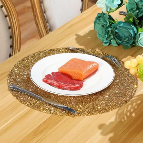 Set de table rond doré strass pour protéger votre table et sublimer vos repas - 8