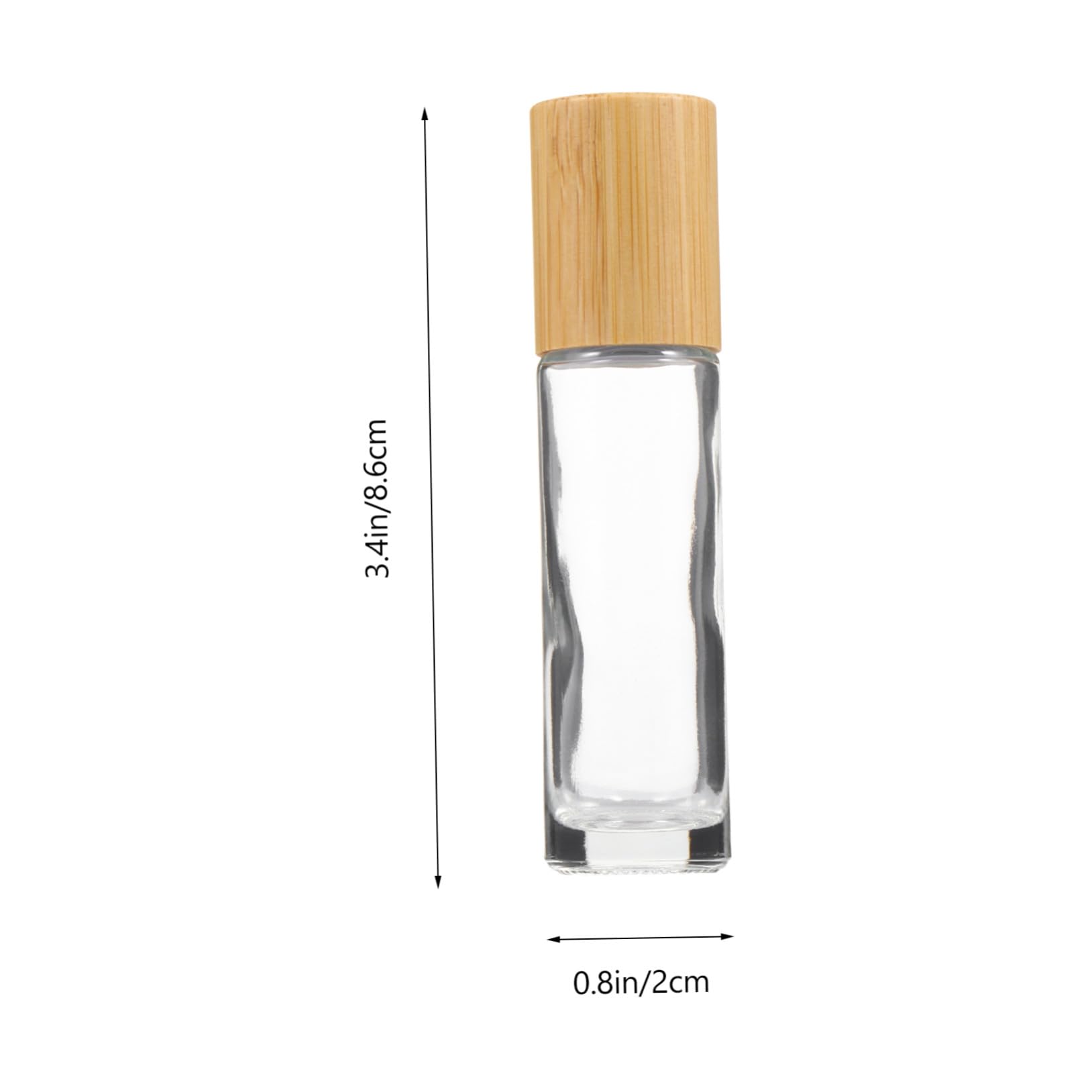 VALICLUD Bottiglie Roll-on in Vetro 10ml Coperchio in Bambù | Confezione da 12 Pezzi, per Oli Profumati e Altri Liquidi, Richiudibili, Facili da Pulire