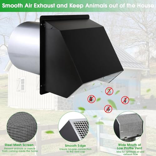 Grilles de ventilation métalliques sèche-linge extérieur et garage - 5