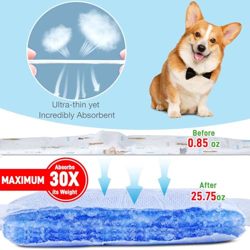 Image of Dog Diapers Male Disposable Super Absorbent, 50 Count, Male Dog Wraps Leak Proof, Ultra Dry & Breathable, Medium