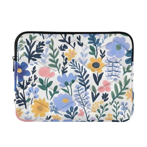 Funda para laptop 13-14 pulgadas con diseño floral multicolor