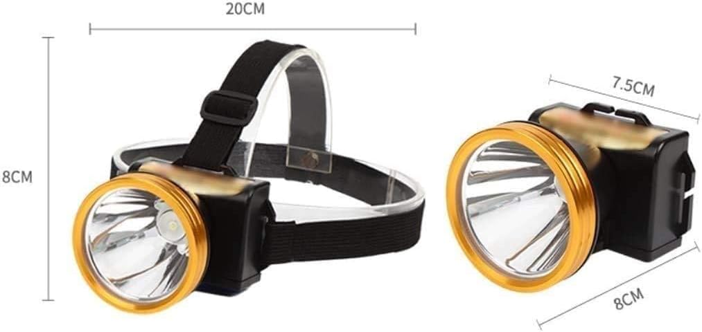 Virtually Indestructible LED Headlamp Flashlight Perfect for Camping Hiking Outdoor Lighting Tools (Gold)