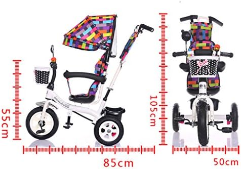 Amazon.com: Multifuncional de los Niños Triciclo Bebé Carro 1-6 Años de Edad Bebé Niño Bicicleta Desmontable Niños Y Niñas Bicicleta Multicolor Toldo de Tela: Sports \u0026 Outdoors