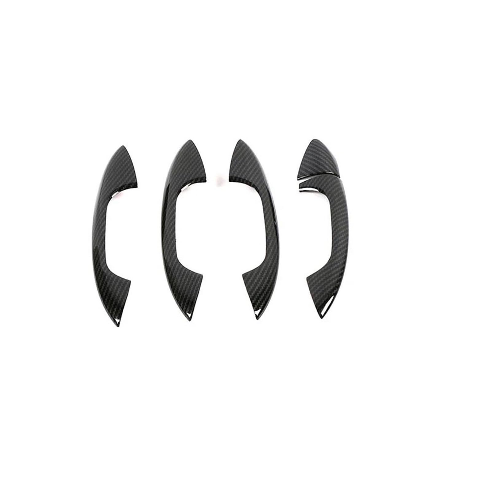Piwine Style 1 For Benz Gla Class H247 Gla200 Gla220 Gla250 2020 2022 Car Carbon Fiber Color Refit Chrome Door Handle Cover Trim(Style 1)