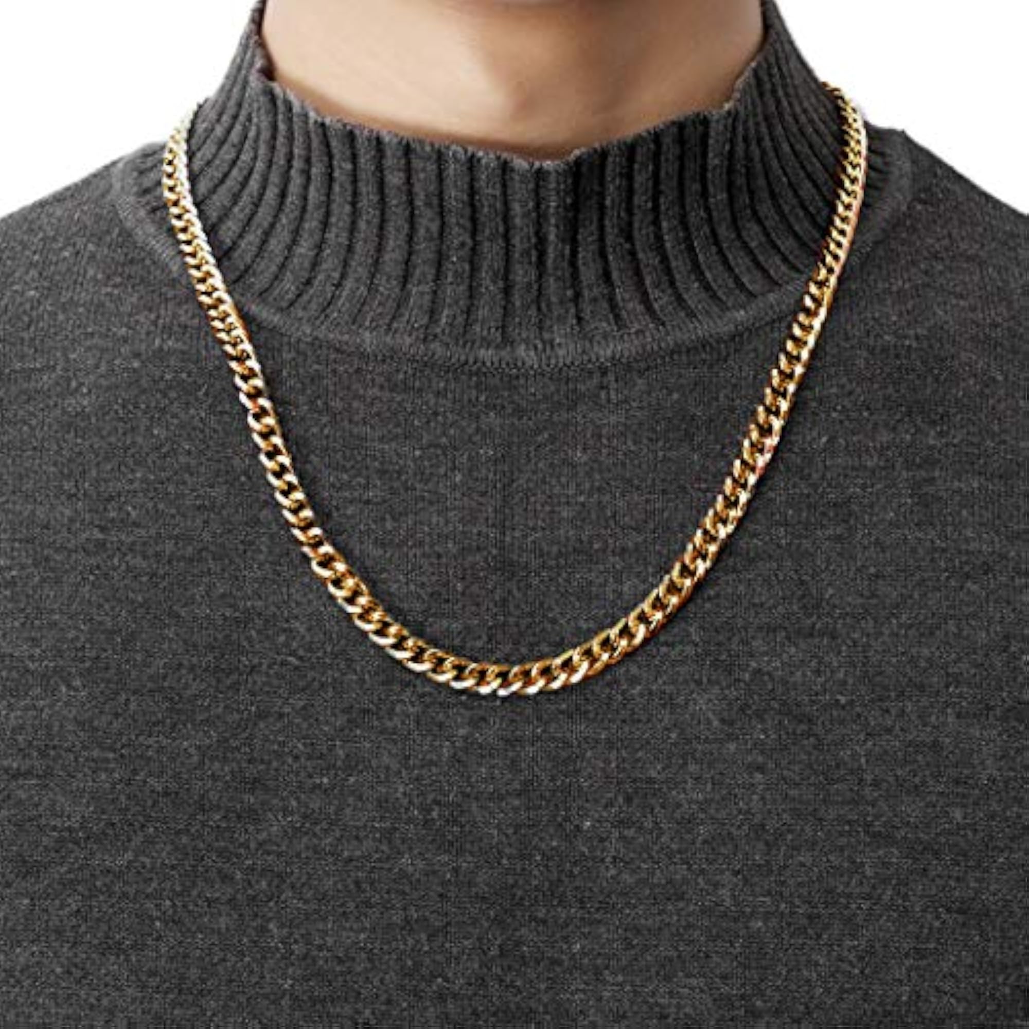 Men's Simple Flat Iron Chain Necklace