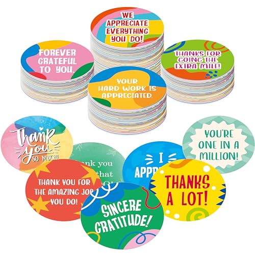120 PCS Appreciation Chips, 60 Designs Thanks Round Tokens Employee Appreciation Gifts-Share Kindness, Recognition and Motivation for Staff, Nurses, Teachers, Students and More (2.2” in Diameter)