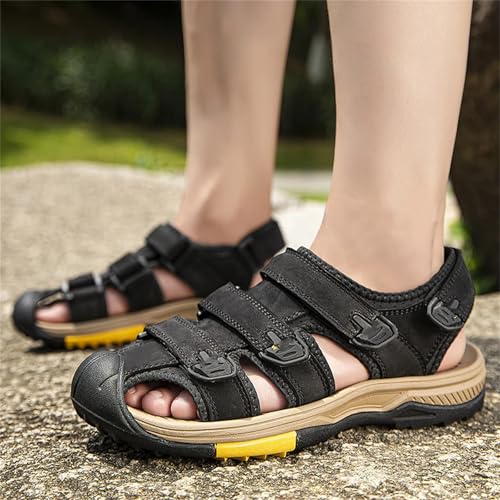 Men's Genuine Leather Casual Men's Shoes Outdoor Breathable Beach Sandals2