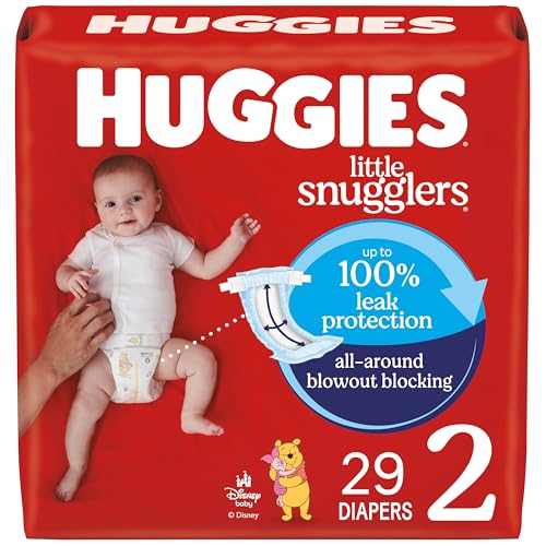 Huggies Size 2 Diapers, Little Snugglers Baby Diapers, Size 2 (12-18 lbs), 29 Count, Packaging May...