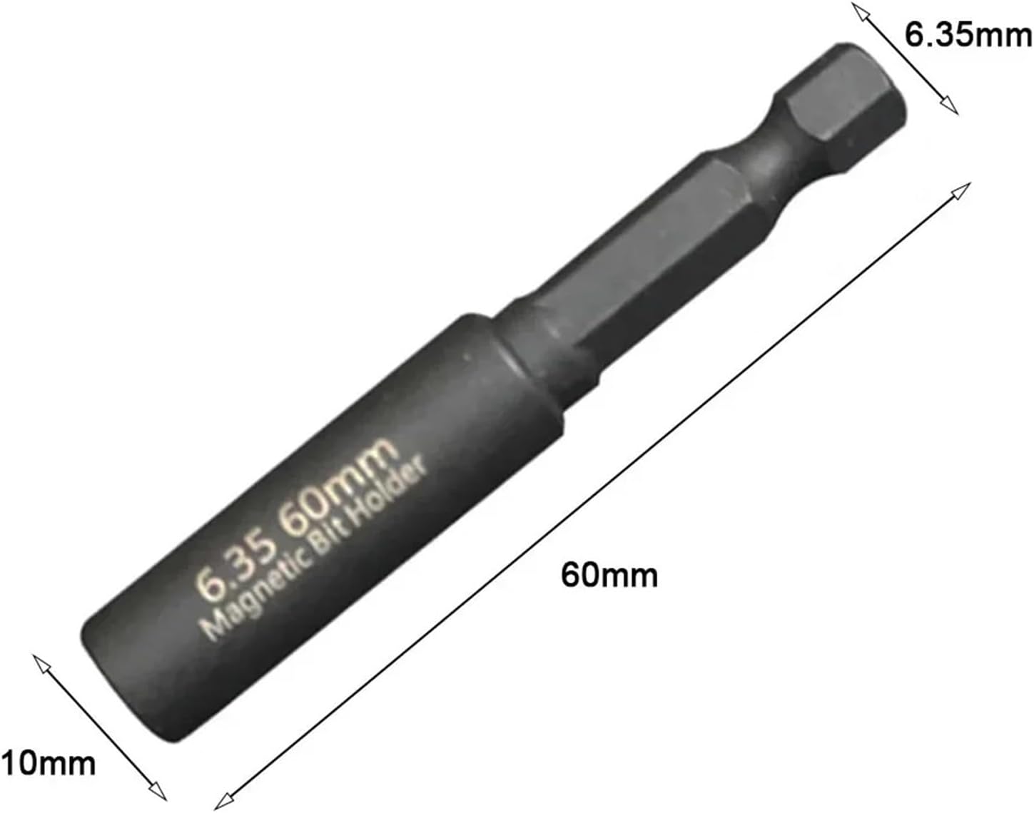 Magnetic Screwdriver Bit Holder 1/4 Inch Hex Shank 60mm Length, Tool for Screwdriver Head Conversion