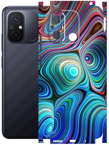 Image of AtOdds - Full Body Back Screen Guard Protector Film - Lamination Wrap Skin Sticker Compatible with REDMI 12C | Scratchproof Matte Finish (Water Paint)