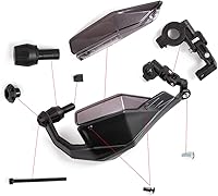 Vista 5 de Evomosa Protectores de Mano para Motocicleta Universales Motocross Protectores de Mano Dirt Bike Protector contra Maleza Protectores de Mano