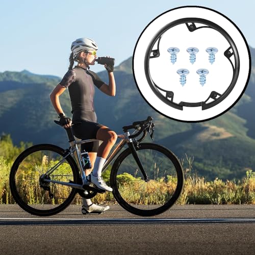 Protector Profesional para Rueda de Cadena de Bicicleta con 5 Tornillos, Negro, 5 Agujeros 48T miniatura 7