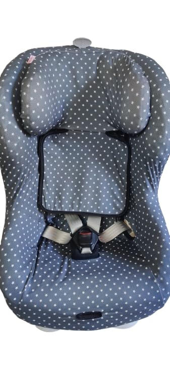 moon bebe Funda Universal Compatible con Silla de Coche Grupo 1 2 3 con Cabezal (Gris)