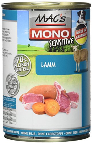 Mac's Mono Sensitive Lamm, 6er Pack (6 x 400 g)