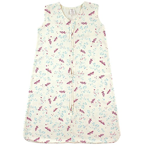 Image of Touched by Nature Unisex Baby Organic Cotton Sleeveless Wearable Sleeping Bag, Sack, Blanket, Botanical Flutter, 0-6 Months