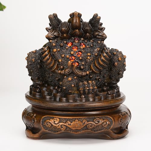 Estatua de Rana Feng Shui Tres Patas 5.5'' Resina miniatura 3