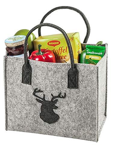 LaFiore24 Hochw. Filztasche Einkaufstasche Shopper Festival Hirsch Klein - 30 x 16 x 26 cm Cover