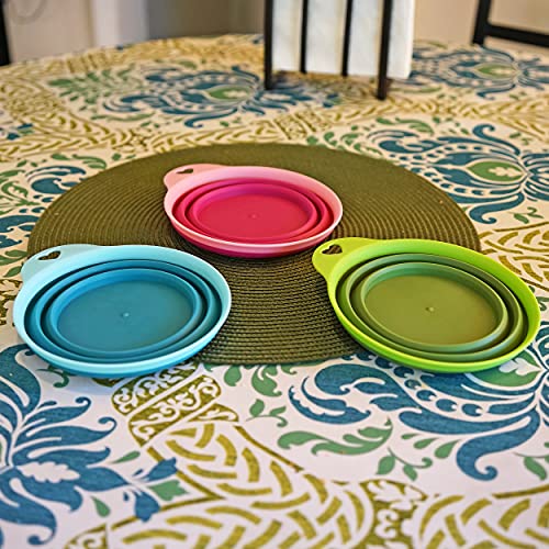 Southern Homewares Collapsible Silicone Pet Bowl Travel Set 3Piece for Home Pets Water Feed Dorms Camping - Image 5