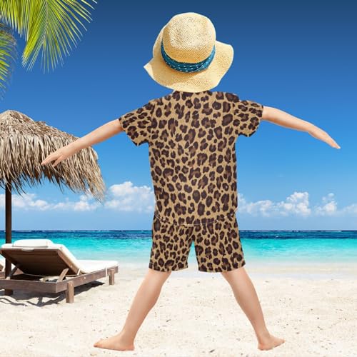 Image of visesunny Little Boys Short Sleeve T-Shirt Beach Shirts for kids children Casual Shorts Set Summer Clothes Outfits