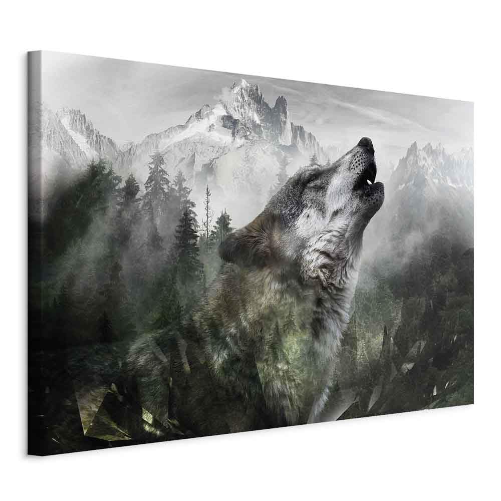 murando - Leinwandbild Berge Landschaft Sepia, 120x80 cm, 1-teilig, modern | Hochwertige Leinwand, sofort aufhängbar, ideal fürs Wohn- oder Schlafzimmer, wasserfest und lichtecht, langlebig, stilvoll