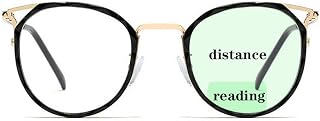 Bifocal Reading Glasses with Blue Light Blocking Lenses, Bifocal Reader for Women, Oval Frame (Color : Black, Size : 0.00/+2.00)