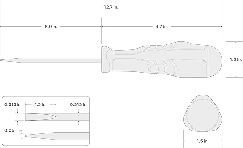 Miniatura 7 de TEKTON Destornillador de hoja de óxido negro ranurado de alto par largo de 516 pulgadas  DHE14313  Fabricado en Estados Unidos