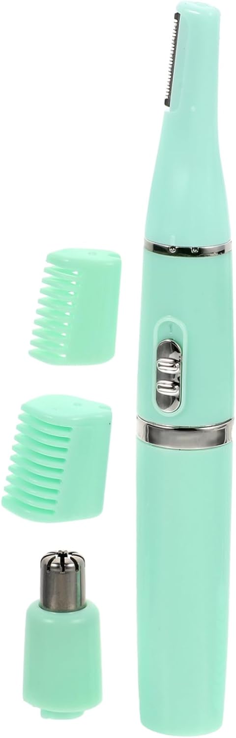 NOLITOY 1pc Electric Eyebrow Trimmer USB Rechargeable Function Ergonomic Design for Easy Hair Removal Safe and Convenient Brow Grooming Tool Green