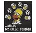 Motif homer simpson patch décoratif à coudre motif "ich liebe fussball- spass-fun-pIPE