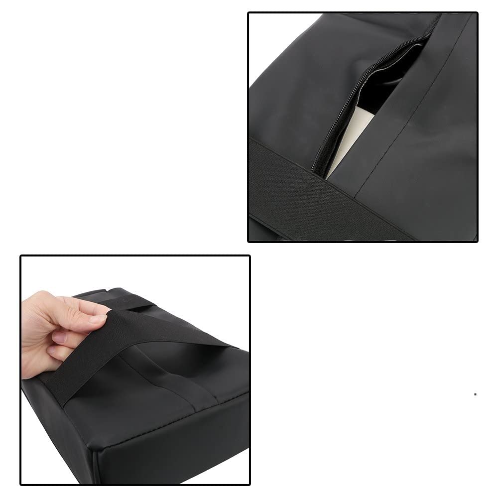 Consola central con reposabrazos 1 almohadilla para reposabrazos de coche, accesorios para automóvil, caja cojín soporte para codo y mano, antifatiga con portavasos, almacenamiento para(1)