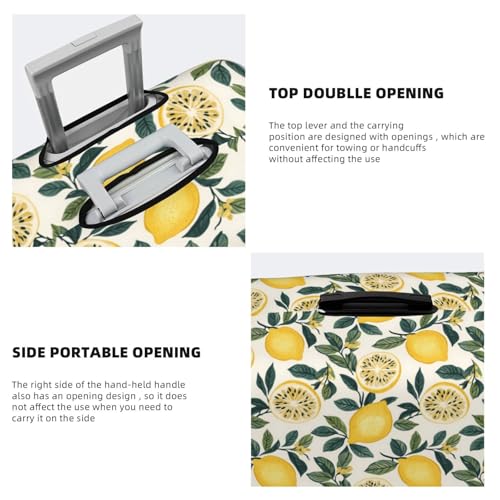 Luggage Cover Protector - Lemon Tree Leaf 1 Print Fit 25-28 Inch Suitcase Covers for Luggage4
