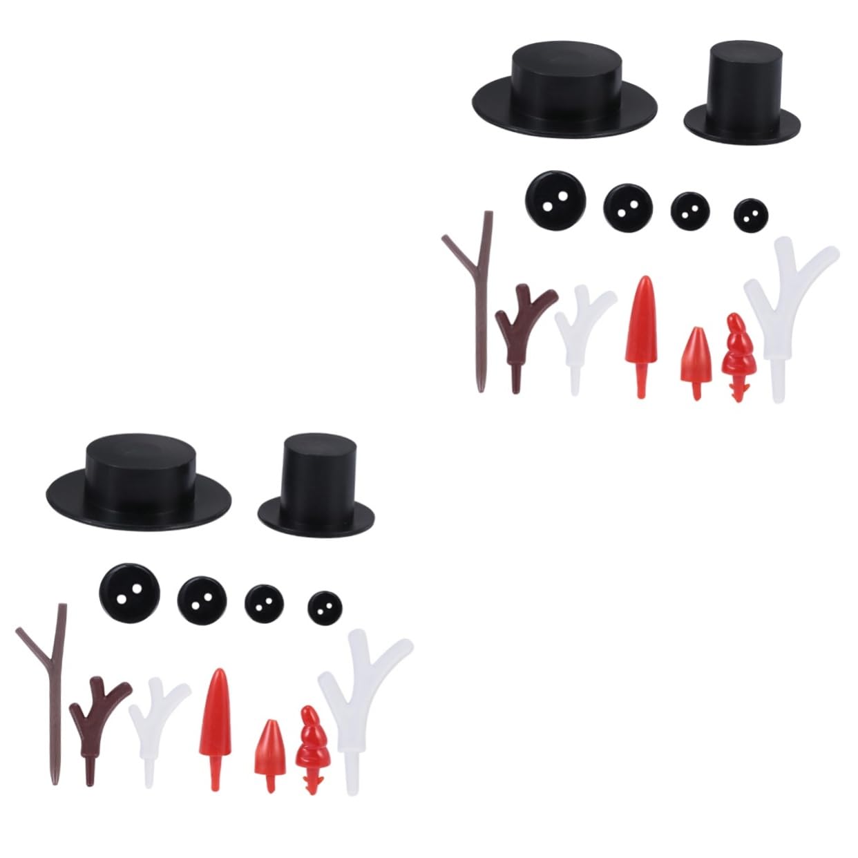Cabilock 2 Sätze Handgefertigte Accessoires Weihnachtsschneemanngirlande Schneemann-bastelbedarf Winterdeko Weihnachts Party Weihnachtsschneemann Bausatz Selber Machen 302 Stück * 2