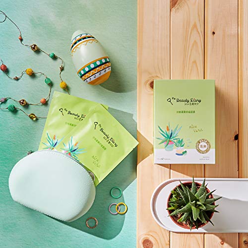 My Beauty Diary-Aloe Vera Soothing Facial Mask, Hydrating And Soothing, Refreshing Water Serum Face Sheet Mask For Quick Absorption And Natural Look (8 Combo Pack) #TOP2