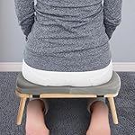 Meditation Bench, Foldable Mediation Stool, Portable Kneeling Meditation Bench with Carry Bag, Prayer Bench with Meditation Cushion, Kneeling Stool for Seiza & Yoga Practice (Grey) - Image 5