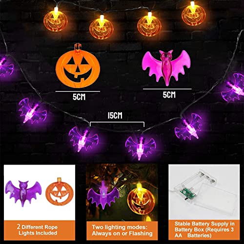 Luci di Stringa di Halloween,3m 20 Led Zucca