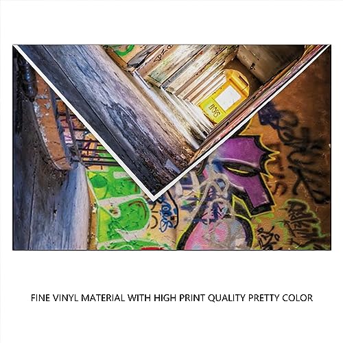 YongFoto 3x2m Vinyl Photo Backdrop Graffiti on City Ruins Wasteland Old Staircase Photography Background Portrait Photo Shoot Studio Props - Image 4