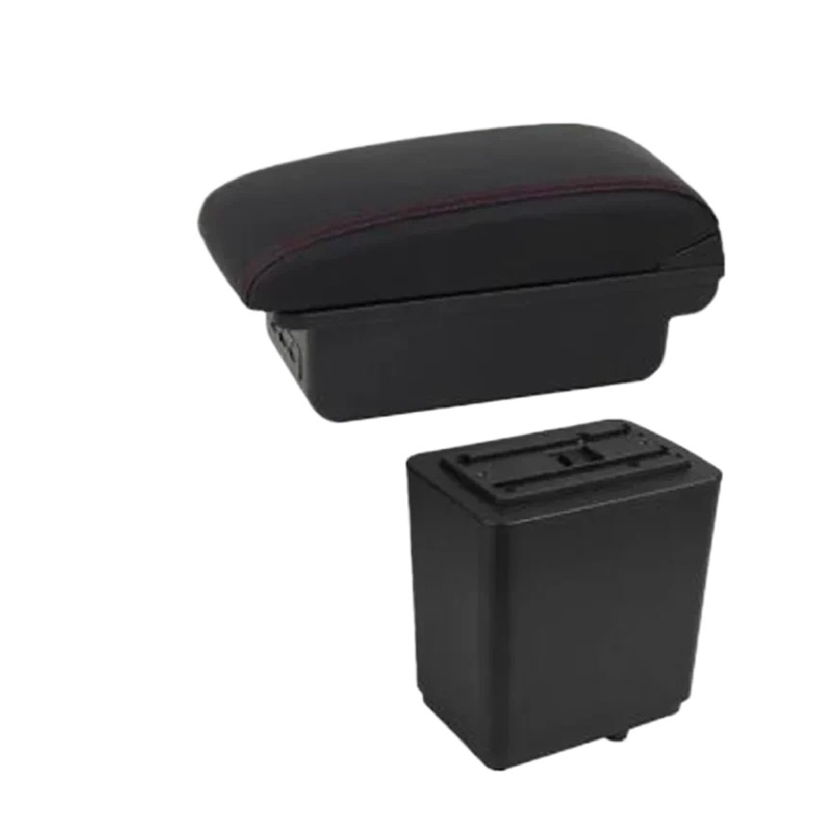 Ggwqoops Car Armrests For Citroen For Berlingo Car Armrest Box Dedicated Retrofit Storage Accessories Armrest Box(B1 red line 3USB)
