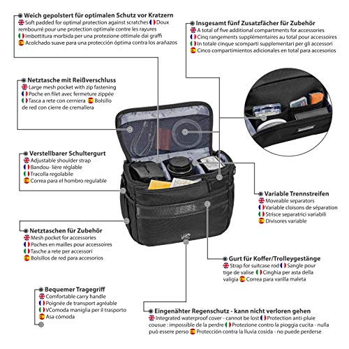 Housse appareil photo reflex PEDEA noir pour Canon EOS et Nikon D - 4