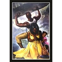 Behind Every Great Man by WAK Kevin A. Williams 24x36 Black Art Print Poster African-American Black Framed Wood Composite MDF