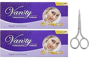 Vanity Purple Thread for Eyebrow Threading - 20 Spools with Scissor