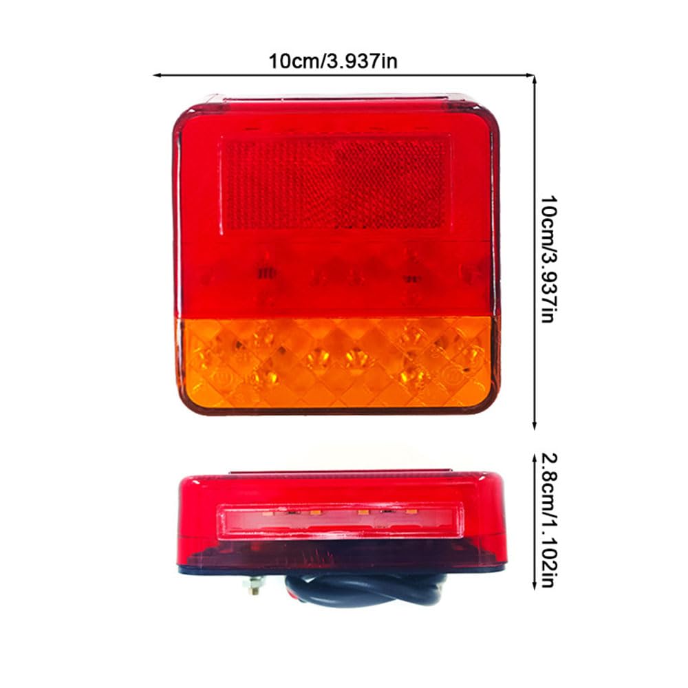 Tylne światło tylne do 16 przyczep, światło tylne do samochodów ciężarowych, 12 V, 2 sztuki, montaż lamp tylnych